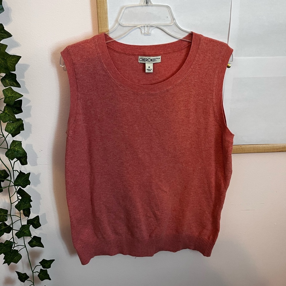 Cherokee Simple Knitted Pink Vest